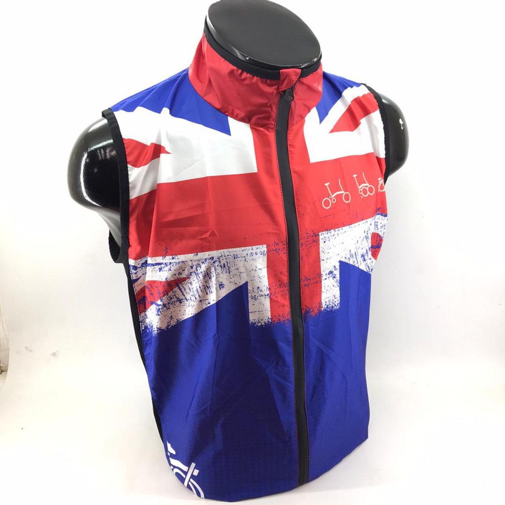 Rompi Sepeda Lipat Unisex Windbreaker USA - Vest( England WindBreaker )