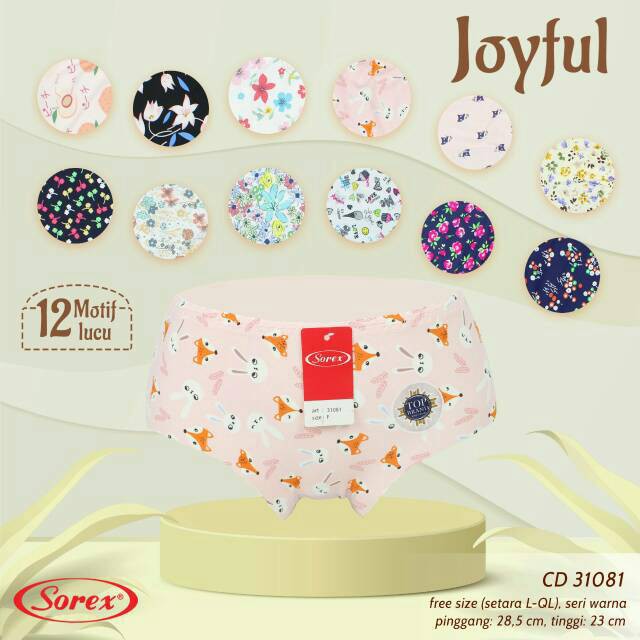 CD Sorex Seamless Celana Dalam Motif Cantik 31081