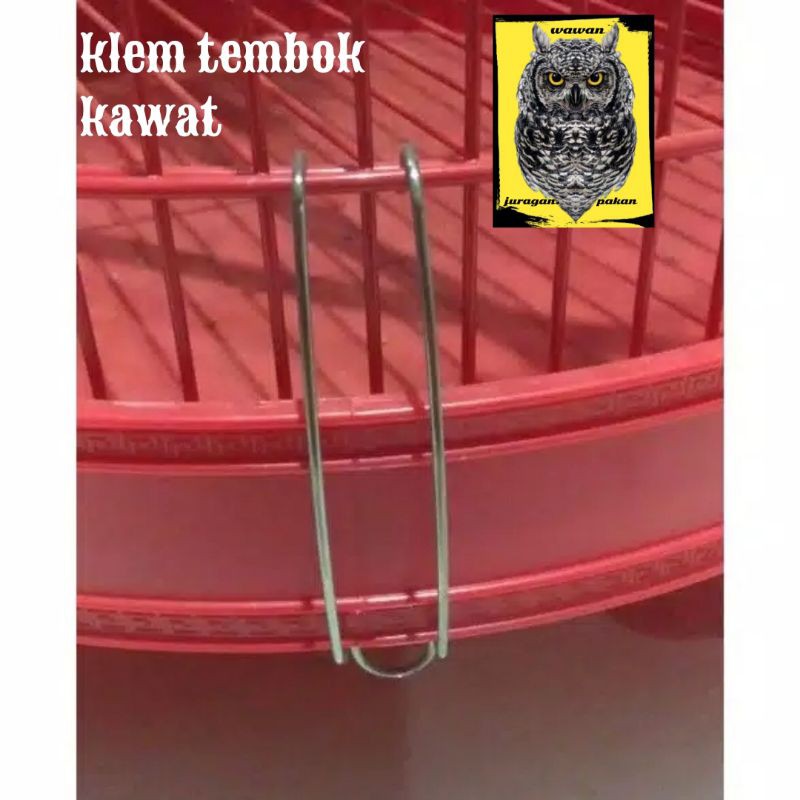 klem tebok, klem kawat tebok kandang lovebird