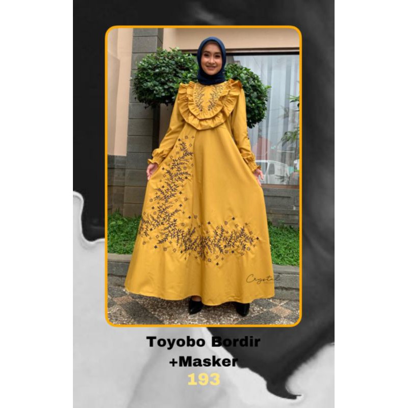 GAMIS CRYSTAL TOYOBO BORDIR//TOYOBO PREMIUM//GAMIS SIMPEL BORDIR//GAMIS REMAJA//MHSLIM FASHION