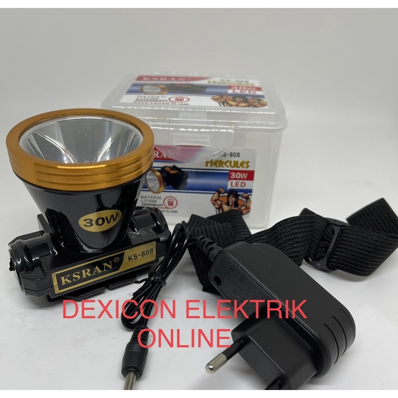 senter kepala 30 Watt/senter led/led headlight/senter kepala led/senter kepala terang/lampu senter led/senter led cahaya putih