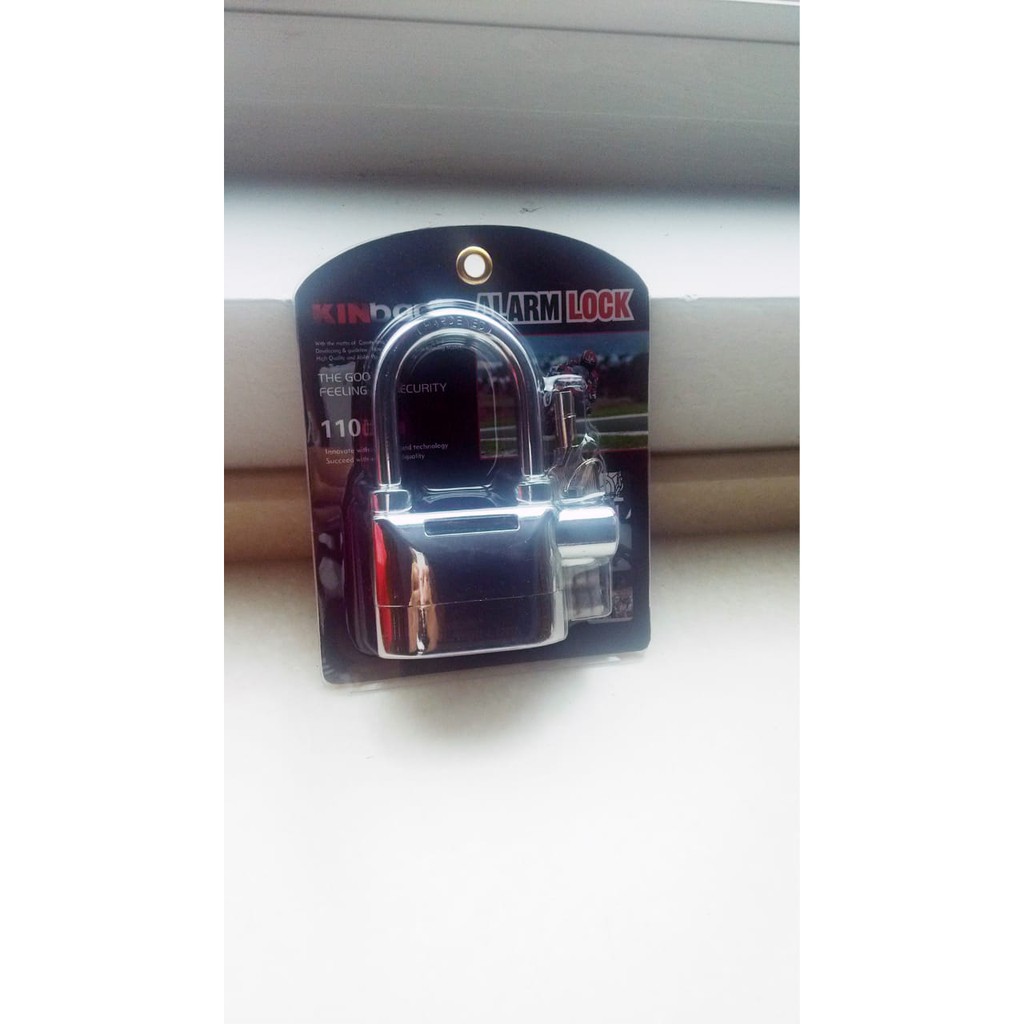 Gembok Alarm Kinbar Ring Panjang SILVER M614