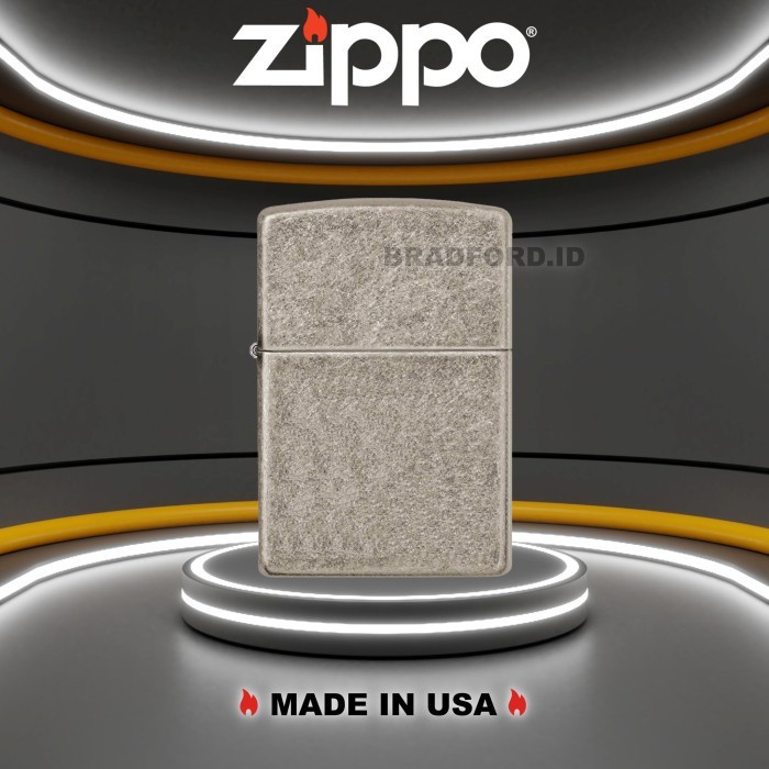 Zippo Armor Antique Silver Plate 28973 Original Garansi Resmi USA