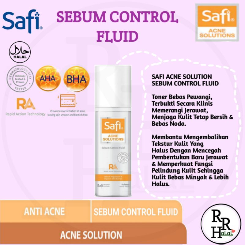 Safi Malaysia | Safi Acne Solution Sebum Control Fluid Toner Wajah Toner Pembersih Wajah Berminyak