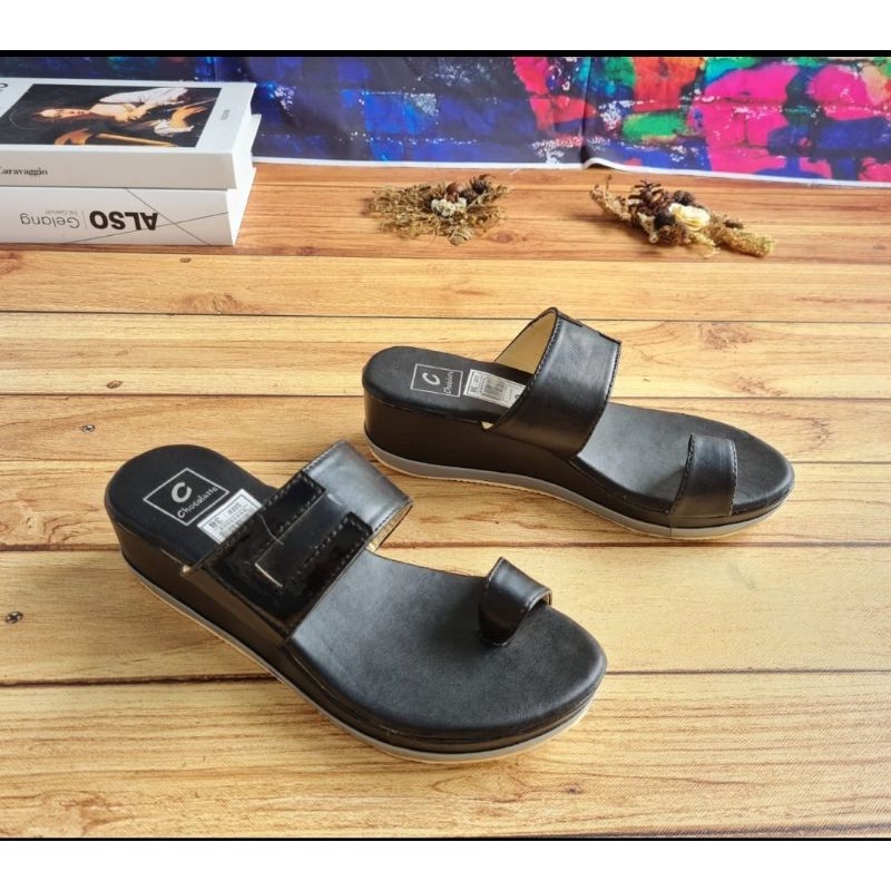 HR  01 Sandal Wedges Wanita ( Terbaru ) 5cm