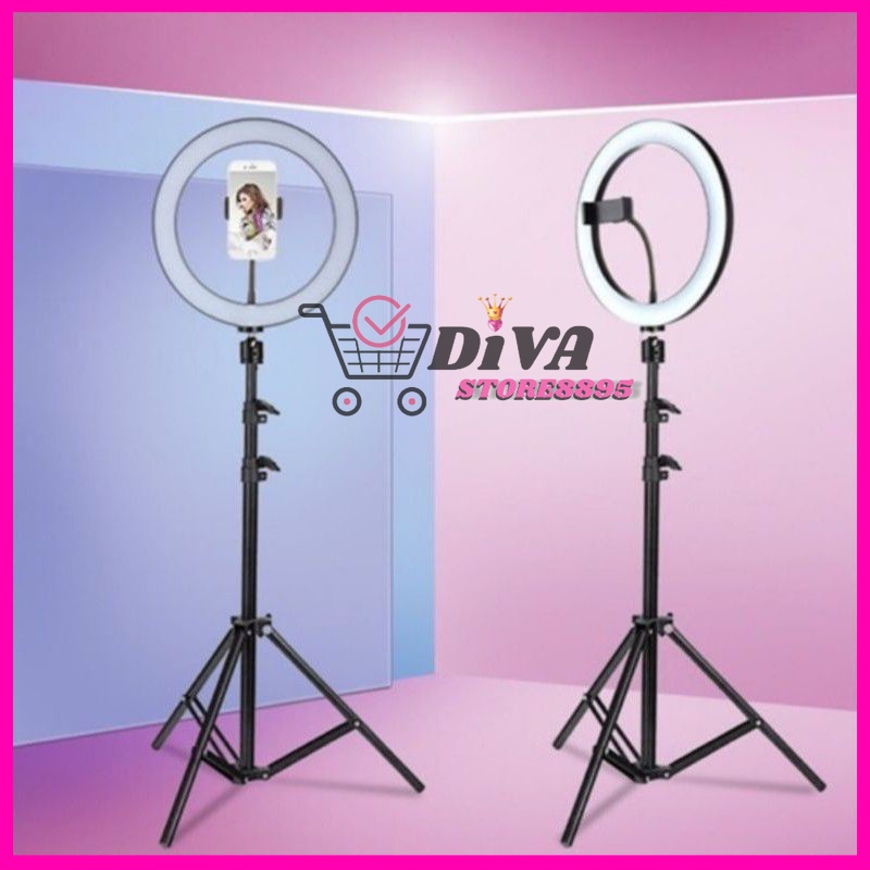 RING LIGHT + TRIPOD 2.1M LAMPU TIKTOK LED KONTEN MULTIFUNGSI