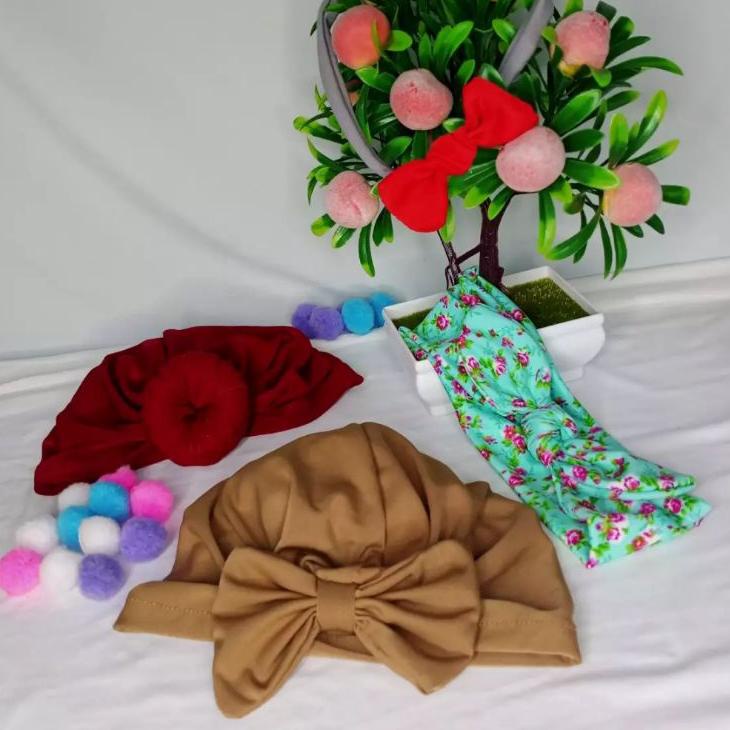 EGP.41672 • Satu set turban anak / satu set bandana bayi / set turban bandana anak murah 0-3 tahun