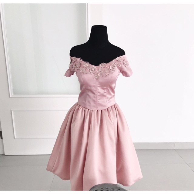 Gaun Pesta dusty pink