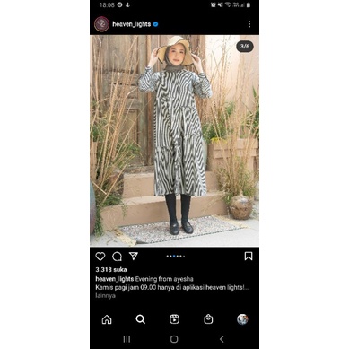ayesha long tunik heaven lights, evening size M