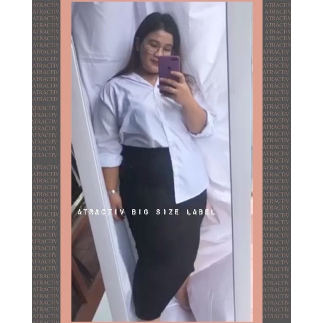 𝔂𝓾𝓶𝓪 Rok Span Panjang JUMBO Scuba//Big Size XXXL//Rok Kerja Elastis