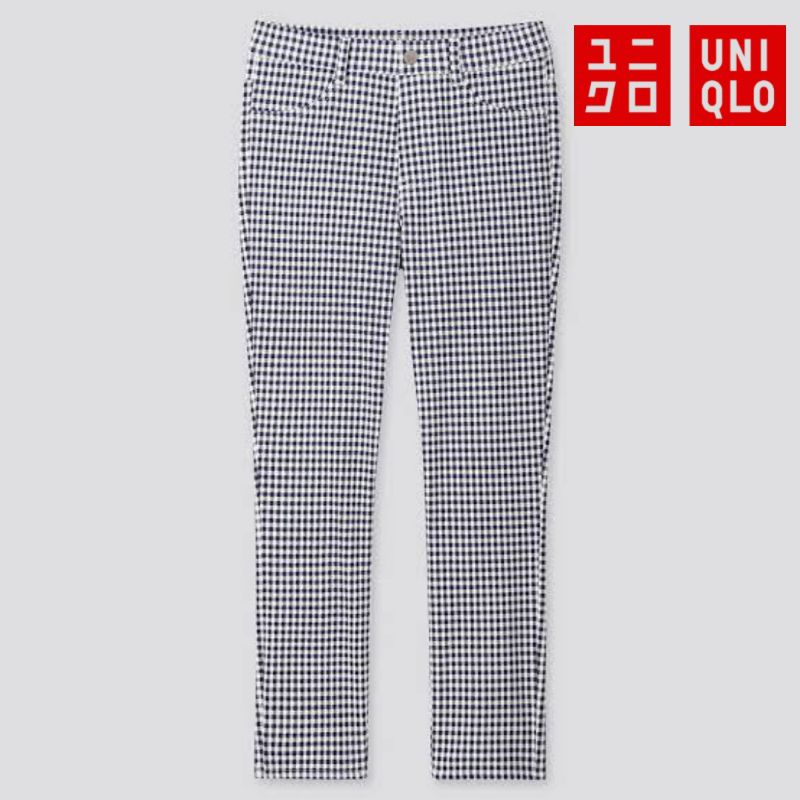 Uniqlo Legging Ultra Stretch Print Motif Printed Pattern Kotak Tartan (Preloved) Part 1