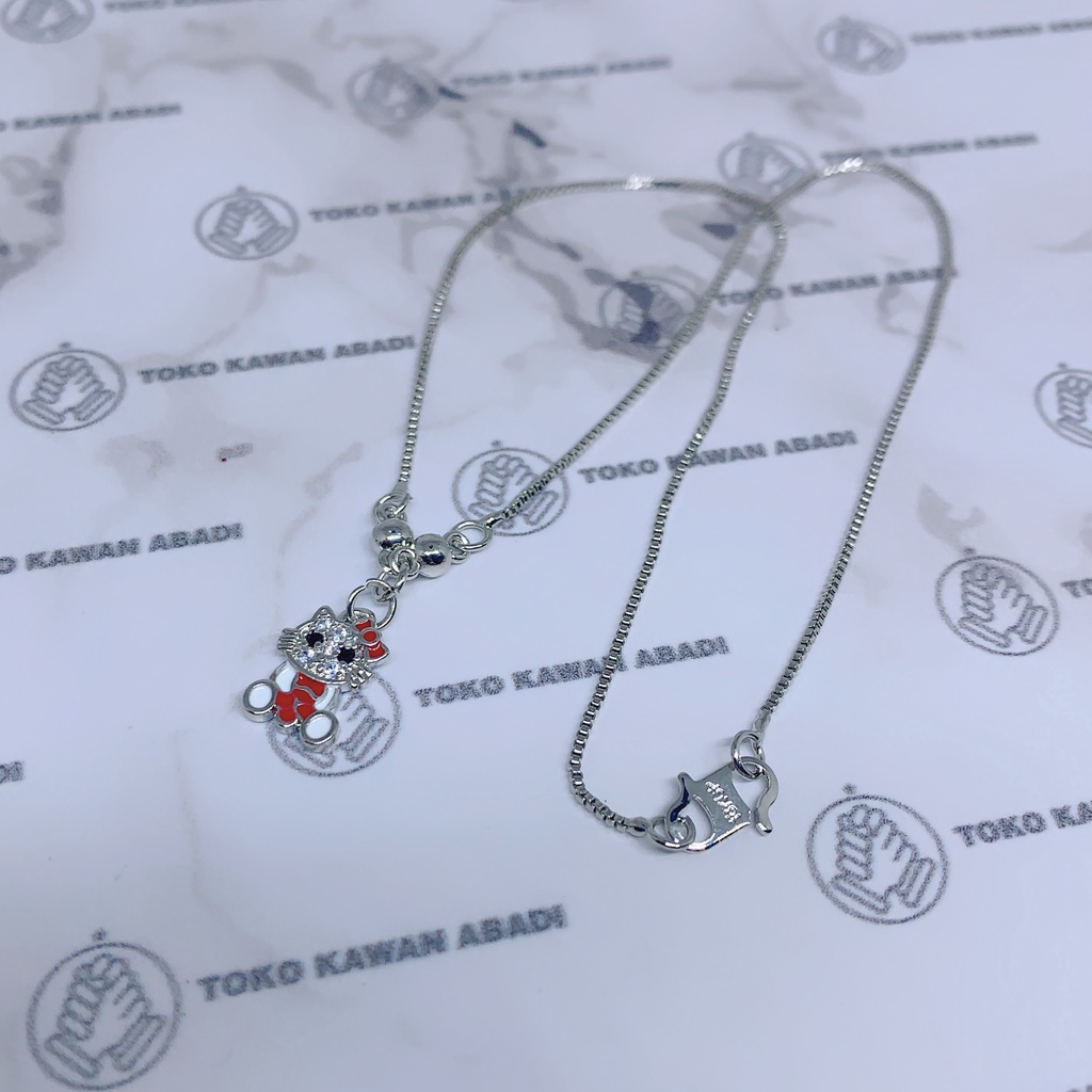 Kalung Anak Perempuan Xuping Silver Liontin Tiga Kucing *01