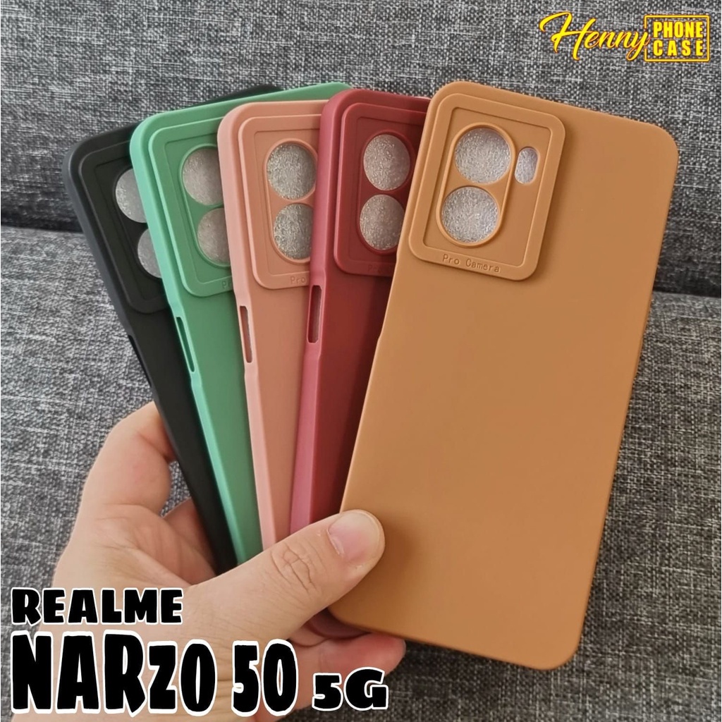 Pro Camera Realme C30 / Narzo 50i / Narzo 50 5G  Soft Case Solid Color Angel Eye Lens