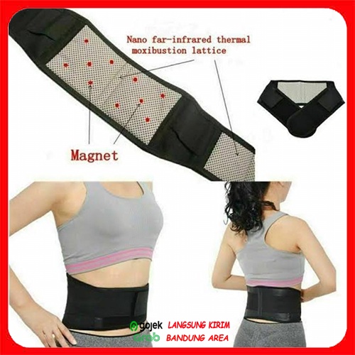 Sabuk Magnet Terapi Pinggang Therapy Tourmaline Belt Magnetic Self Heating Pemanas Pinggang Terapi