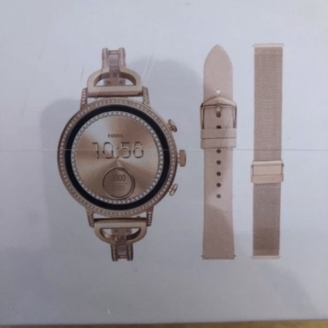 FOSSIL GEN 4 SMARTWATCH - VENTURE HR ROSEGOLD SET WITH 2 STRAP STAINLESS STEEL FTW6030
