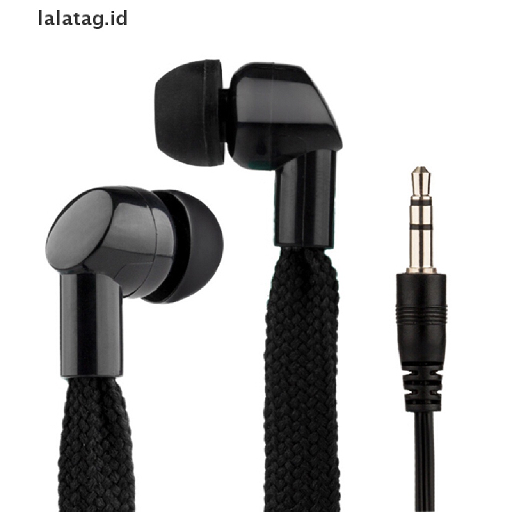 (Flyag) Headset Earphone earbuds stereo super bass Desain Tali Sepatu Untuk Lari