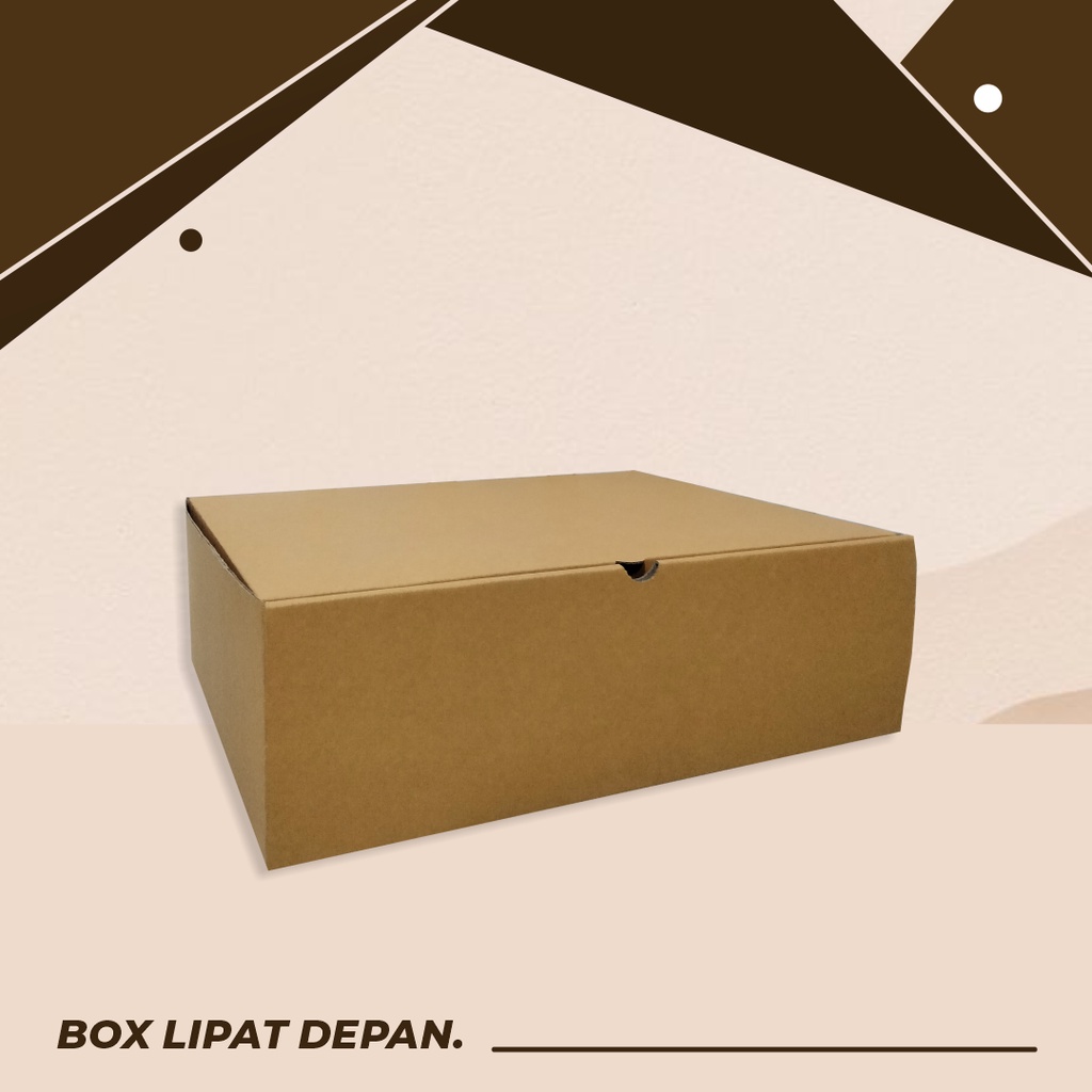 

KARDUS/BOX LIPAT DEPAN UK. 38 x 30 x 12 cm - Karton/Polos/Packaging/Kue/BoxMakanan/BoxKue/Hijab
