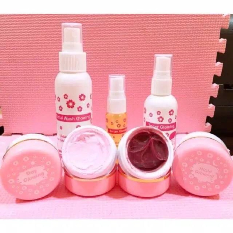 [ ES ] cream gloglowing solution bpom/glow glowing skincare bpom original