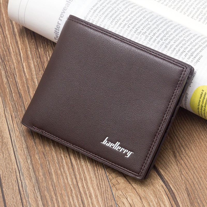 BAELLERRY Dompet Pria Dompet Kulit Sintetis Dompet Lipat Pria Dompet Cowok Murah 83.ID