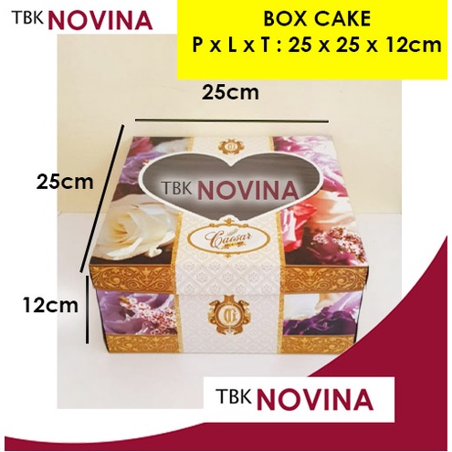 KOTAK KUE CAKE / BOX CAKE TART / DUS BOLU KUE ULANG TAHUN CAESAR LUX