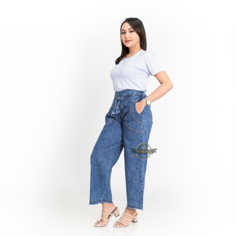 Kulot Jeans, Celana Panjang Wanita , Celana jeans Dewasa 3920