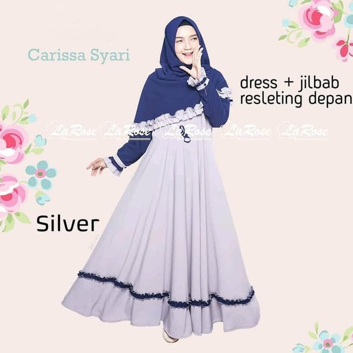 Gamis Muslim CARISSA Syar'i + Khimar GOM/01/Prqueen/Nabila98/Maxi