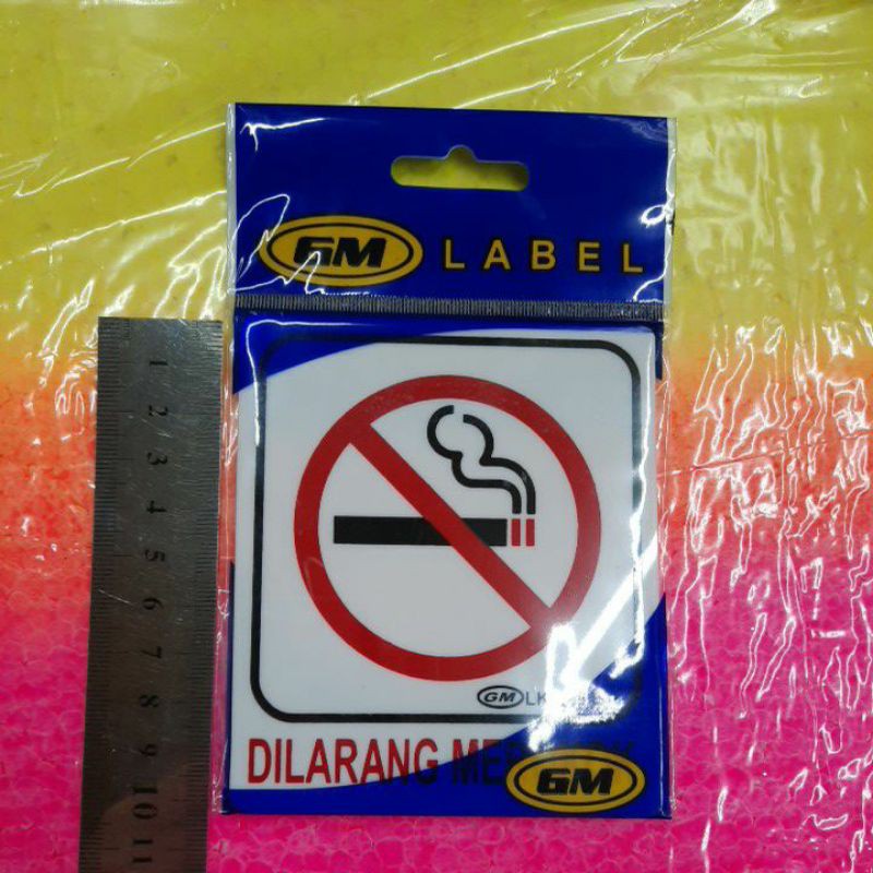 

label dilarang merokok