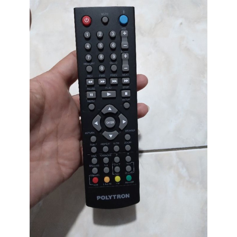 REMOTE REMOT DVD POLYTRON USB ORIGINAL ASLI
