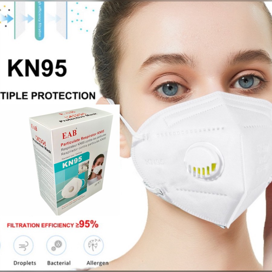 masker kn95 respirator EAB HARGA PERBOX (isi 20 masker)