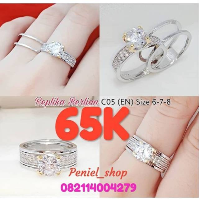 Cincin replika berlian