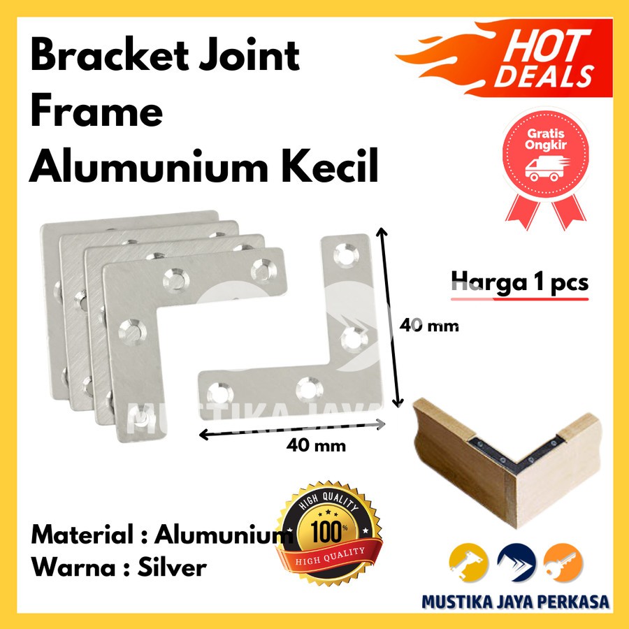 Bracket Joint Frame Siku Frame Alumunium Huben 4 titik