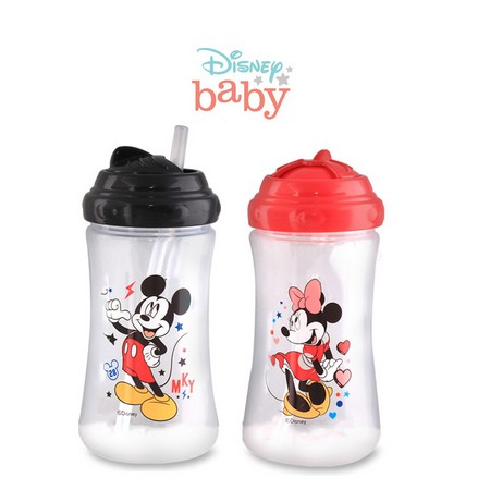 360ml - DRINKING CUP with SWIVEL LID LUSTY BUNNY  Tempat Minum Model Tutup Putar Bayi mickey Minnie