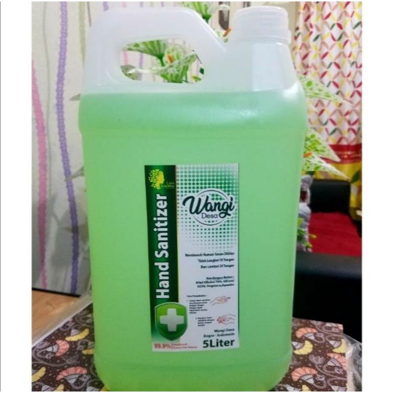 HAND SANITIZER CAIR HIJAU WANGI DESA 5 LITER