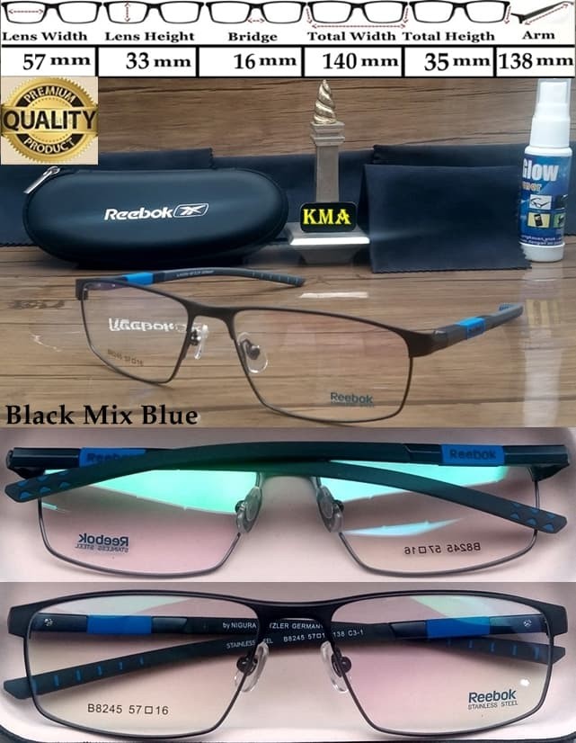 kacamata minus REEBOK ELGRANT frame kacamata sporty frame pria premium