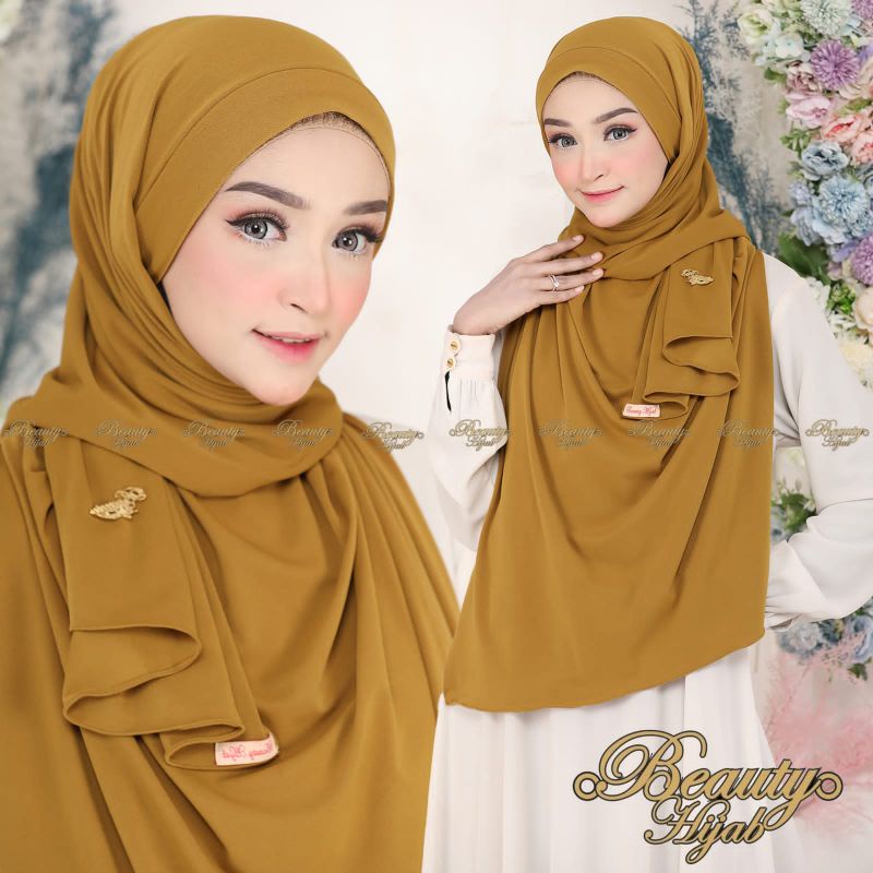 [Ori Beauty Hijab]••PASMINA MALAY GOLD SERIES••pasmina instan Jersey••pasmina polos