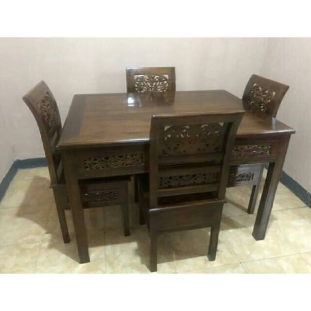 Meja makan kartini murah - meja makan jati murah - mebel Jepara