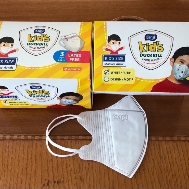 Masker Sensi Anak Earloop /Masker Sensi DUCKBILL ANAK/Masker Hijab Anak Sensi