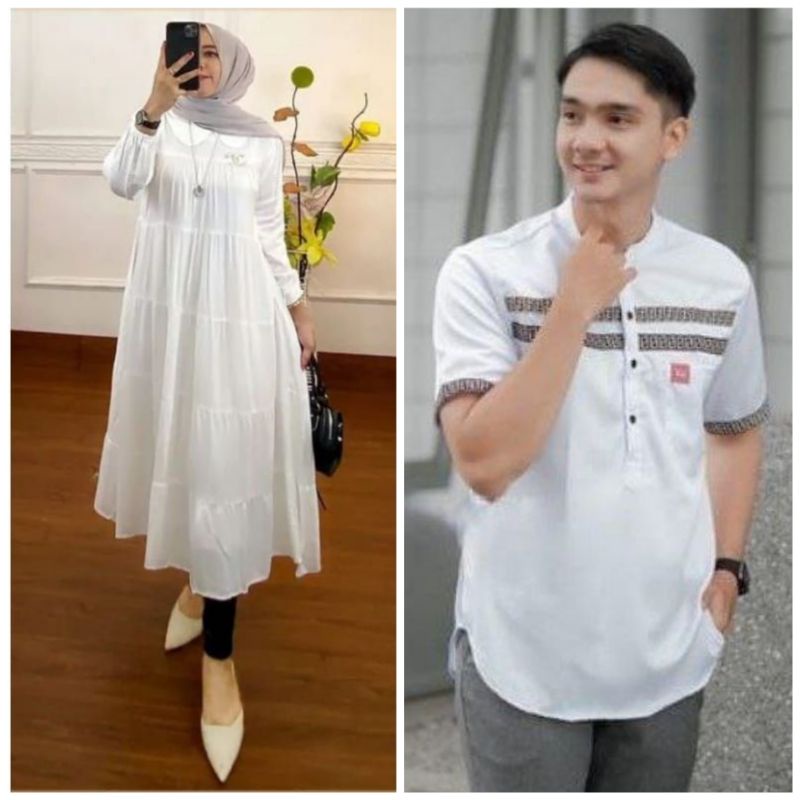 COUPLE MIDI DRESS KOKO FF ,MARSYA MIDI DRESS GAMIS SUSUN