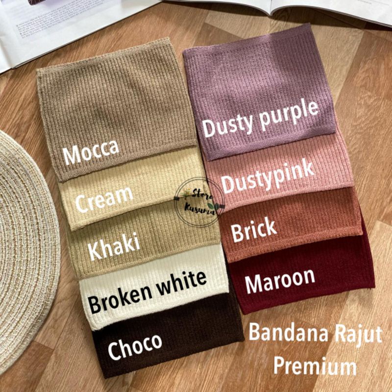 Inner Bandana Rajut Premium Salur