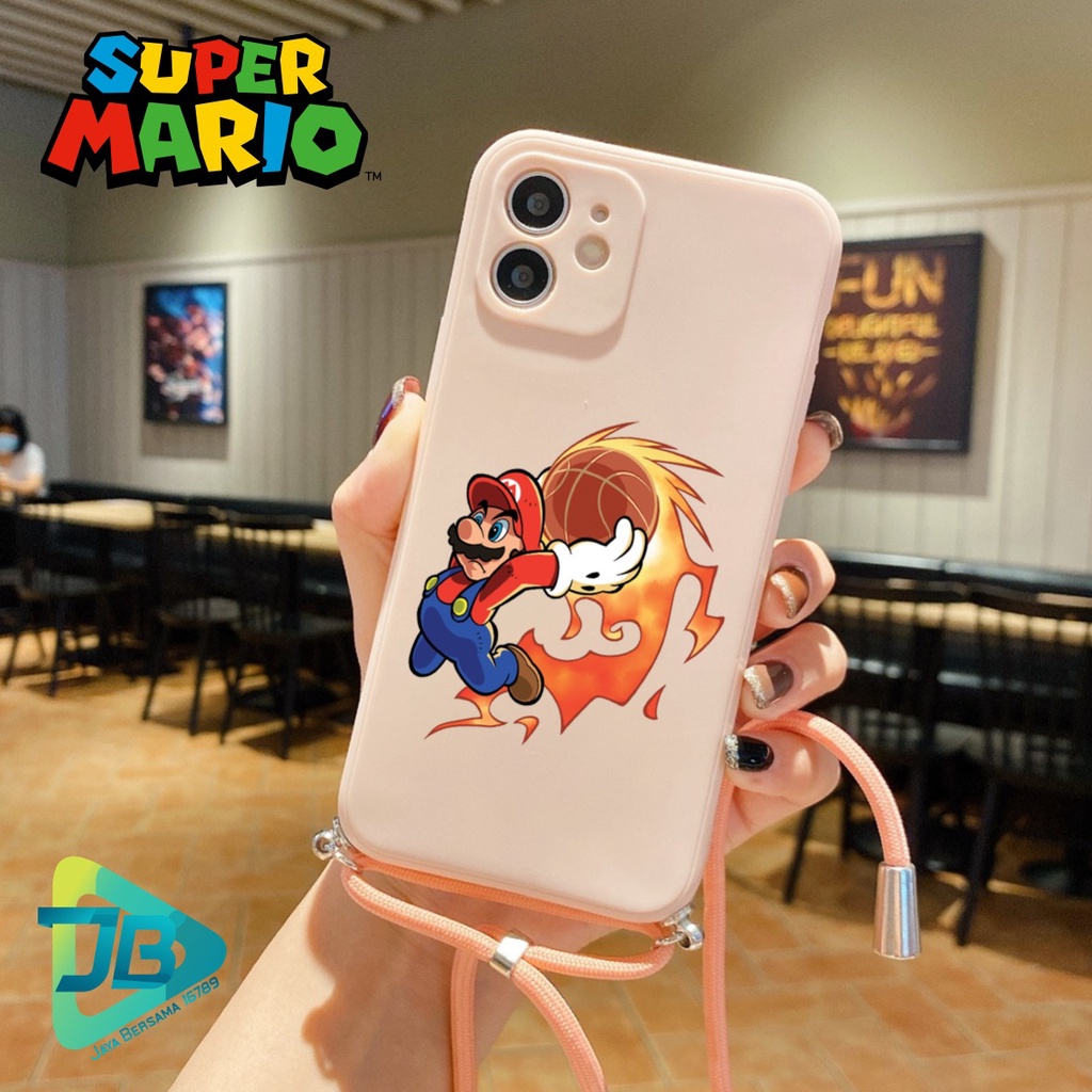 SOFTCASE SILIKON SLINGCASE TALI LANYARD STRAP PHONE MACARON PELINDUNG KAMERA SUPER MARIO OPPO VIVO SAMSUNG XIAOMI REALME IPHONE ALL TYPE JB5527