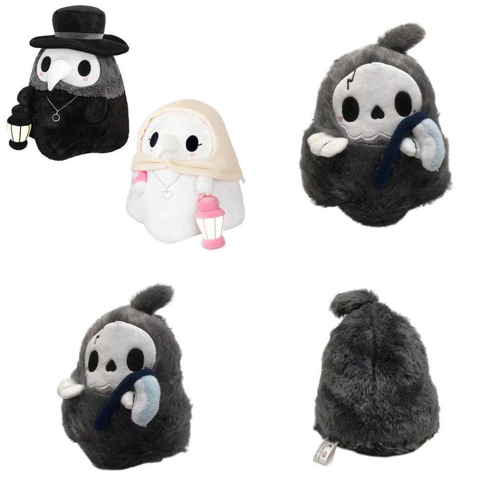 New 18cm Scp Foundation Plague Doctor Luminous Plush Toy Lovers Doll Halloween Decoration