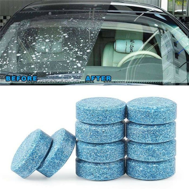 Sabun Wiper Tablet Pembersih Kaca Mobil Glass Cleaner Blue Obat Anti Jamur Soap