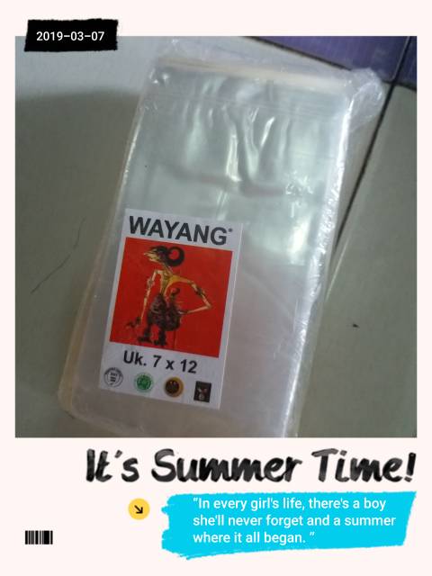 PLASTIK  PP WAYANG  7x12