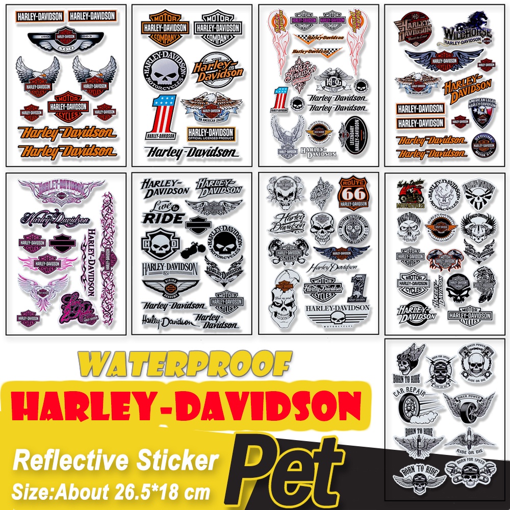 Harly Davidson motor sticker Reflective sticker waterproof decoration modification motorcycle sticker