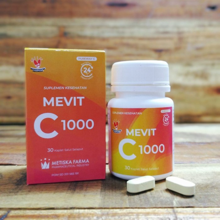 Kesehatan - Mevit C 1000 Botol Isi 30 - Suplemen Kesehatan Vitamin C Pureway