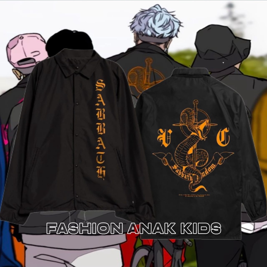(BISA COD) JAKET COACH DEWASA  SABBATH CREW JOKER VER JACKET WEBTOON WIND BREAKER SEPEDA FOLDING BIK
