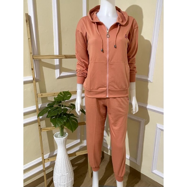 Setelan Oneset Uniqlo Sweater Wanita Sweater Polos Set Olahraga Zipper