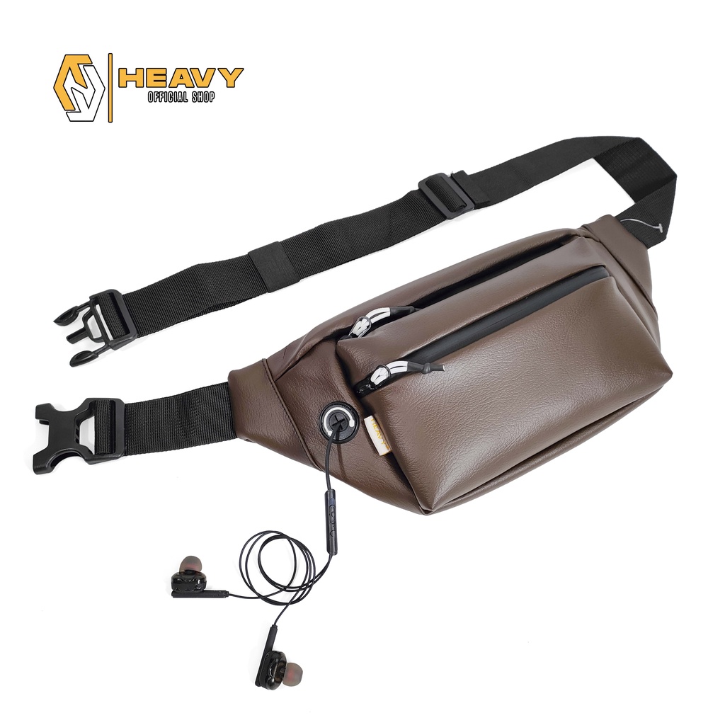 Tas Heavy Waistbag Heavy PU. leather high quality | Tas Pinggang - tas selempang - tas waistbag heavy