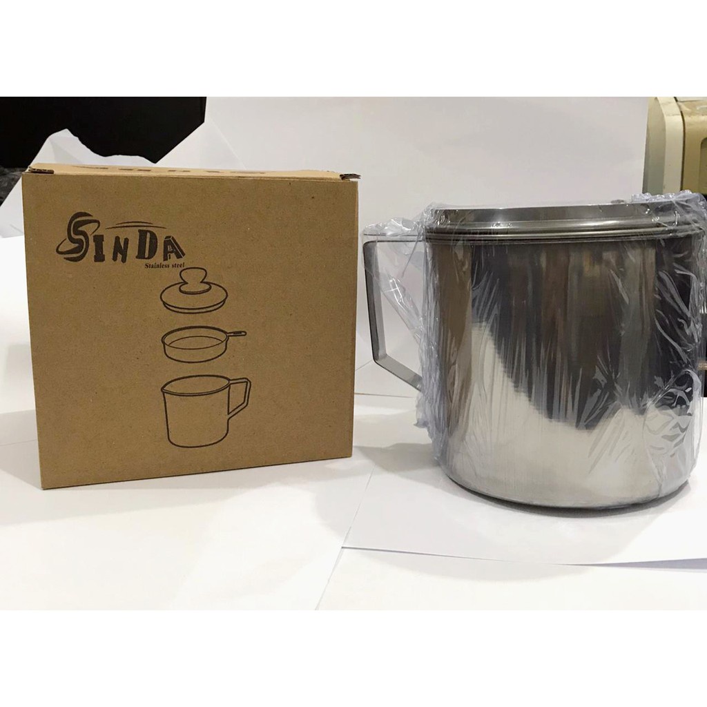 OIL POT / TEMPAT SARINGAN MINYAK / WADAH MINYAK 1200ML STAINLESS [SWEETSPACE]