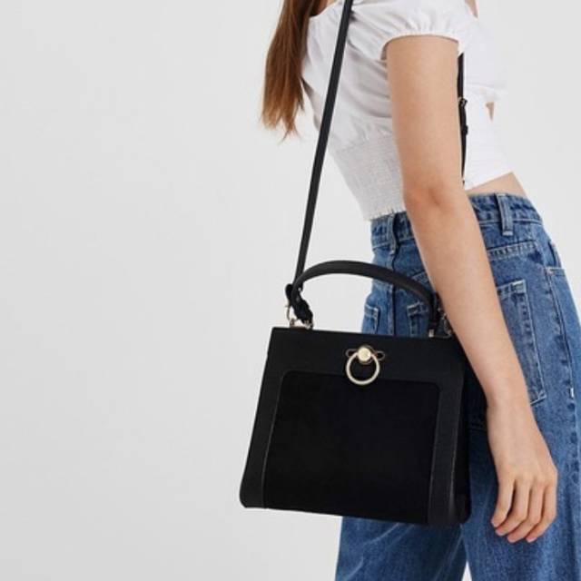 Cnk ring buckle top handle bag